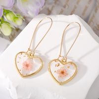 Wholesale Jewelry 1 Pair Simple Style Flower Alloy Alloy Drop Earrings main image 3