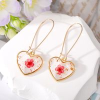 Wholesale Jewelry 1 Pair Simple Style Flower Alloy Alloy Drop Earrings main image 2