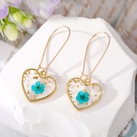 Wholesale Jewelry 1 Pair Simple Style Flower Alloy Alloy Drop Earrings sku image 3