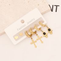 1 Set Simple Style Gloves Heart Shape Butterfly Tassel Stainless Steel 18K Gold Plated Drop Earrings main image 6