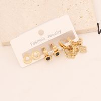 1 Jeu Style Simple Gants Forme De Cœur Papillon Gland Acier Inoxydable Plaqué Or 18K Boucles D'oreilles sku image 9