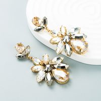 Fashion Water Droplets Alloy Inlay Glass Earrings sku image 2
