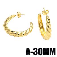 Fashion Geometric Copper Ear Studs Plating Zircon Copper Earrings sku image 1