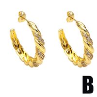 Fashion Geometric Copper Earrings Plating Zircon Copper Earrings sku image 2