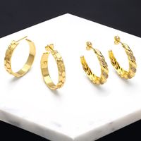 Fashion Geometric Copper Earrings Plating Zircon Copper Earrings main image 1