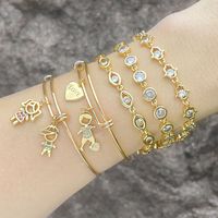 Fashion Cartoon Character Copper Bracelets Plating Zircon Copper Bracelets main image 6