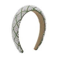 Sweet Geometric Imitation Pearl Cloth Rhinestone Hair Band sku image 2