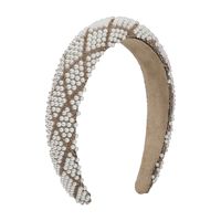 Sweet Geometric Imitation Pearl Cloth Rhinestone Hair Band sku image 4