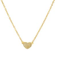 Fashion Heart Shape Copper Necklace In Bulk sku image 1