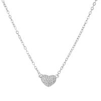 Fashion Heart Shape Copper Necklace In Bulk sku image 2