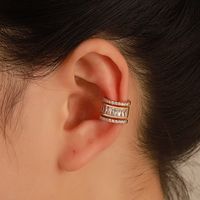 Fashion Geometric Copper Ear Clips Plating Inlay Zircon Copper Earrings 1 Piece main image 1