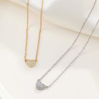 Fashion Heart Shape Copper Necklace In Bulk main image 3
