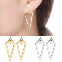 Simple Style Geometric Metal Plating Metal Ear Studs main image 4