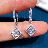 Einfacher Stil Geometrisch Kupfer Ohrringe Diamant Künstliche Edelsteine Kupfer Ohrringe main image 5