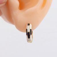 Retro Geometric Copper Hoop Earrings Copper Earrings sku image 4