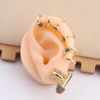 Simple Style Paper Clip Copper Ear Studs Zircon Copper Earrings main image 1