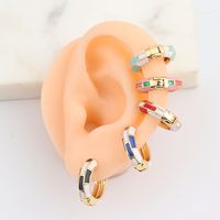 Retro Geometric Copper Hoop Earrings Copper Earrings main image 3