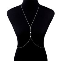 Fashion Geometric Imitation Pearl Alloy Plating Body Chain sku image 2