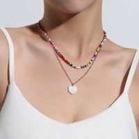 Fashion Heart Shape Alloy Mother Pearl Shellfish Beaded Necklace main image 1