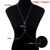 Fashion Geometric Imitation Pearl Alloy Plating Body Chain main image 2