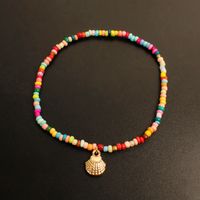 Fashion Shell Alloy Beaded Plating Anklet sku image 1