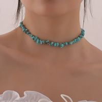 Retro Geometric Turquoise Necklace main image 1