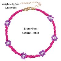 Fashion Flower Beaded Anklet main image 4