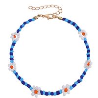 Vacation Devil's Eye Smiley Face Mixed Materials Beaded Anklet sku image 2
