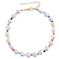 Vacation Devil's Eye Smiley Face Mixed Materials Beaded Anklet sku image 3