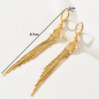 Fashion Lines Copper Earrings Plating Tassel Copper Earrings 1 Pair sku image 1