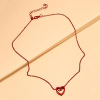 Golden Heart Shaped Necklace Nhpf151510 sku image 5