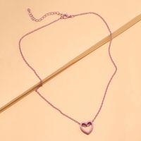 Golden Heart Shaped Necklace Nhpf151510 sku image 4