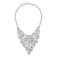 Fashion Flower Artificial Crystal Alloy Rhinestone Plating Flower Artificial Rhinestones Necklace main image 3