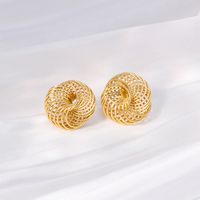 1 Pair Fashion The Answer Copper Plating Ear Studs main image 3