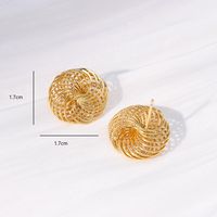 1 Pair Fashion The Answer Copper Plating Ear Studs main image 4