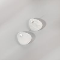 Fashion Geometric Sterling Silver Earrings Inlay Opal 925 Silver Earrings sku image 1