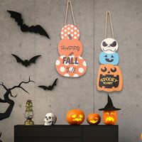 Halloween Pumpkin Skull Wood Party Hanging Ornaments main image 1