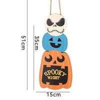 Halloween Pumpkin Skull Wood Party Hanging Ornaments sku image 3