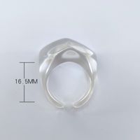 Simple Style Transparent Plastic Resin Open Ring sku image 3