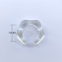 Simple Style Transparent Plastic Resin Open Ring sku image 2