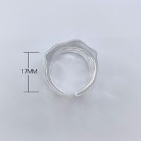 Simple Style Transparent Plastic Resin Open Ring sku image 4