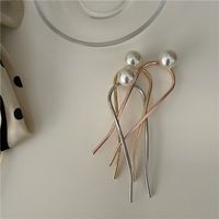 Simple Style Geometric Alloy Artificial Pearls Hairpin main image 5