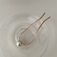 Simple Style Geometric Alloy Artificial Pearls Hairpin sku image 3