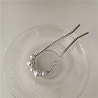 Style Simple Géométrique Alliage Perles Artificielles Épingle À Cheveux sku image 5