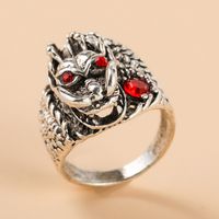 Fashion Dragon Alloy Plating Rhinestones Rings sku image 1