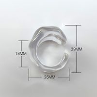 Simple Style Transparent Plastic Resin Open Ring sku image 1
