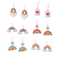 Cute Rainbow Soft Clay Earrings main image 1