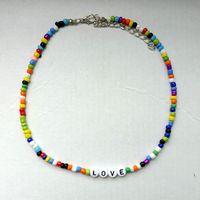 Sweet Letter Colorful Beaded Necklace main image 5