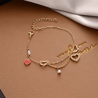 Fashion Flower Butterfly Alloy Pearl Plating Inlay Zircon Bracelets sku image 34