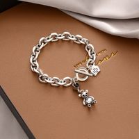 Fashion Flower Butterfly Alloy Pearl Plating Inlay Zircon Bracelets sku image 27